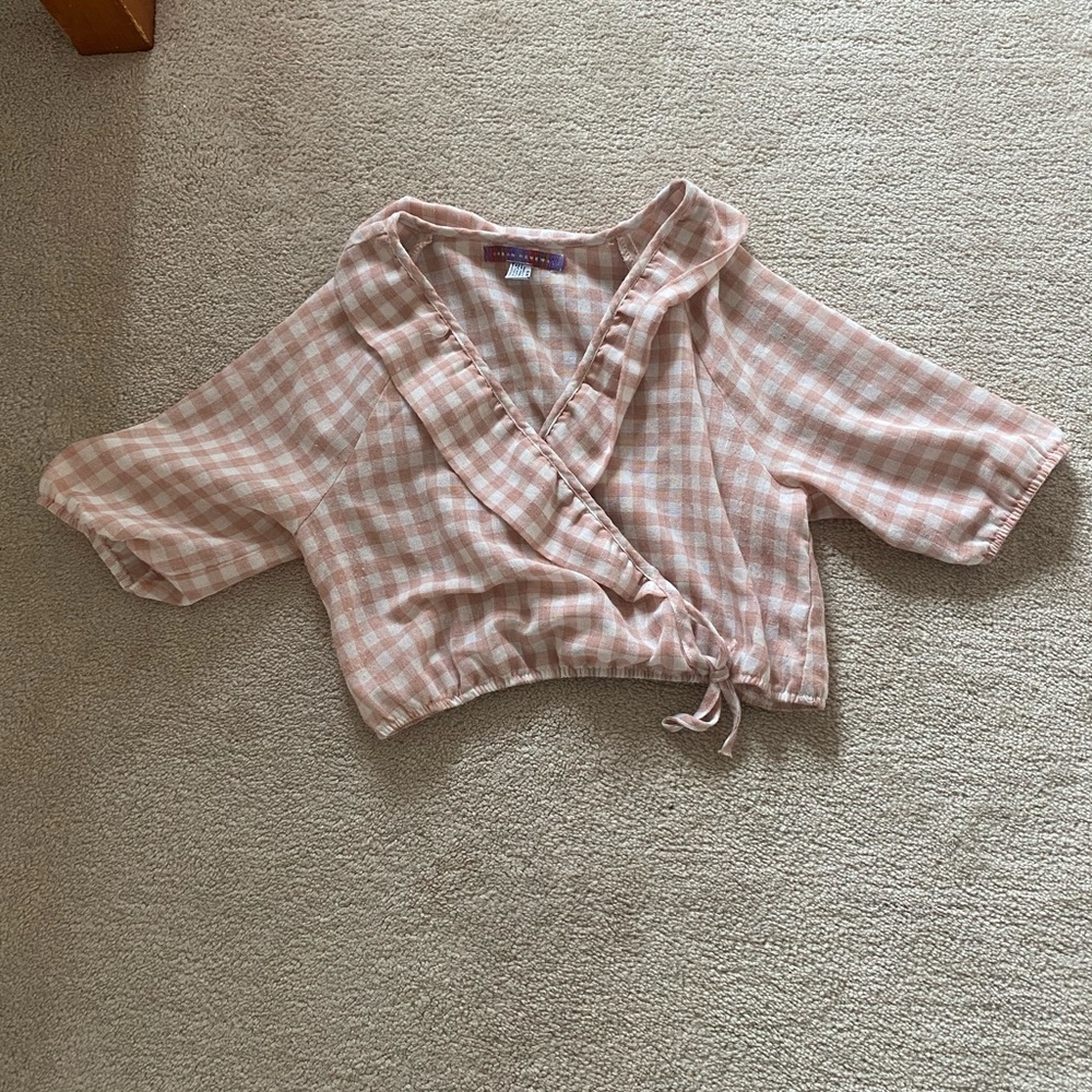 Pink Gingham Top